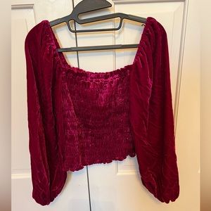 Anthropologie Velvet Shirt NWT Size XS